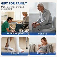 Safety Rails for Seniors, Heavy Duty Rails with Foldable Handles, Space-Savin…
