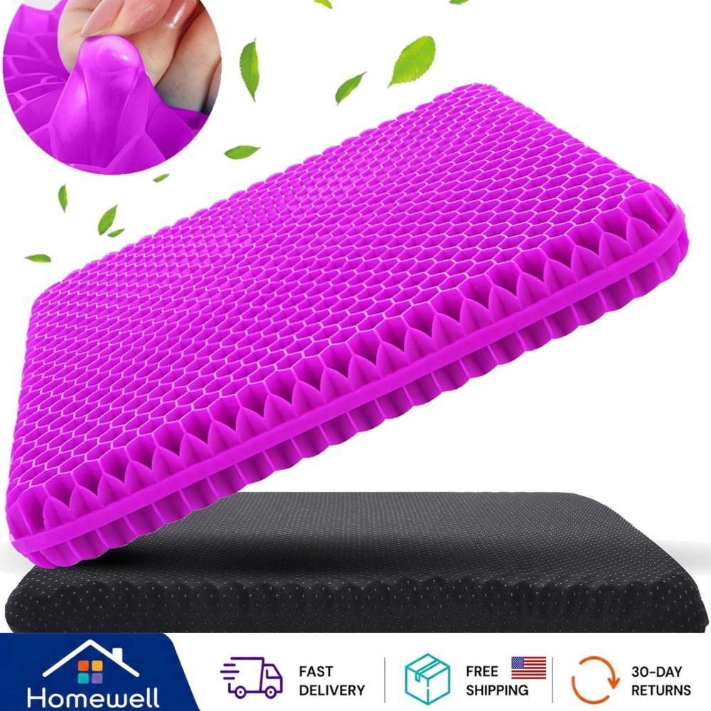 Thick Soft Gel Seat Cushion – Versatile for Wheelchair & Office Chair Comfort