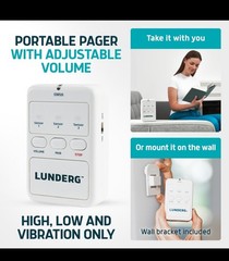 Lunderg Early Alert Bed Alarm for Elderly Adults – Wireless Sensor Pad & Pager –
