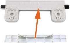 Toilet Seat Hinge Kit for Elongated 7 inches (L) x 1.26 (W), White