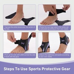 Buoydas Ankle Brace for Men & Women, Breathable Compression 1pc, Purple