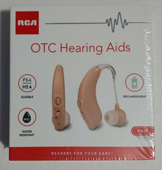 RCA OTC Beige Rechargeable 15 Hour Behind Ear Right & Left Hearing Aid Pair