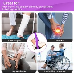 39“ Long Leg Lifter Strap with Padded Handgrips and Feet Loop,Rigid Leg Lift…