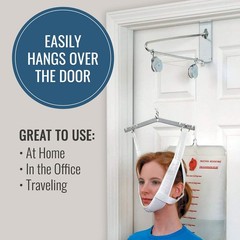 DMI Over the Door Posture Corrector and Cervical 1 Count (Pack of 1), White