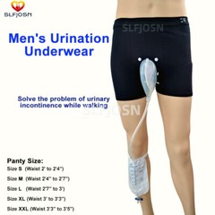 Male Wearable Incontinence Pants Urinal Bag External Silicone Urine Collector