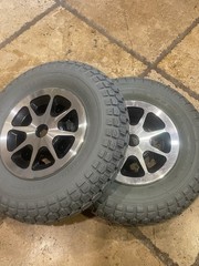 4.00-8 Solid Flat-Free Drive Wheel for Jazzy 1170 and 1170 XL Pair