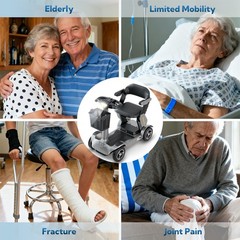 GLIDEZONE Peak 1000W 4Wheel Mobility Scooter Wheelchair Device 35Mi Travel/Elder