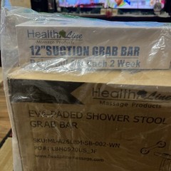 Health Line Massage Products Shower Stool 350lbs Bath Seat Chair, Tool-Free A…
