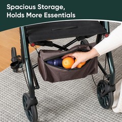 Foldable Rollator Walker Rolling Walker with Seat for Seniors Max 300 Lb Limit