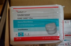 Cardinal Health Sure Care Plus Underwear Small/Medium Heavy Absorbency 4X20 1605