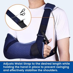 Arm Sling for Shoulder Injury with Waist Strap – Immobilizer Brace for Sleepi…