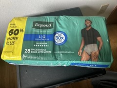 Depend Fresh Protection Lg 28 count Adult Underwear Diaper Incontinence depend