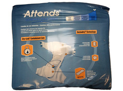 Attends Disposable Briefs X-Large 58″-63″ Waist, Tab Closure, Dry Lock, 56 Count