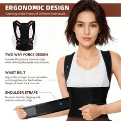 BIHEVN Posture Corrector Back Brace for Men and Women, Small, Black