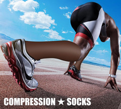 3 Pairs Open Toe Compression Socks for Women & Men Circulation 15-20