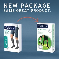 JOBST ActiveWear Calf-High Socks, Cushioned Foot, 15-20 (Size: S) Denim Blue