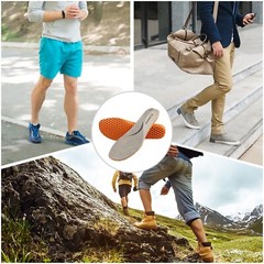 Knixmax Leather Insoles For Men Sports Shoes Inserts Plantar Fasciitis Flat Feet