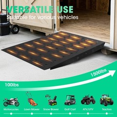 36″ x 48″ Shed Ramps 1800 LB Capacity Alloy Loading Dock Ramp for Garages, Barns