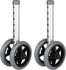 2 Pack Dual-Wheel for Walkers – 5 Inches Replacement Front Walker Wheels, All…