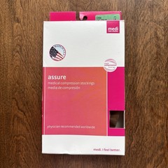 Medi Assure Compression Socks Calf Closed Toe Beige XL 20-30 Open Box – New