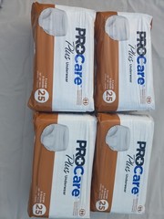 ProCare Plus Underwear X-Large (XL), 4 packs of 25 (100 count total) – New/Seale