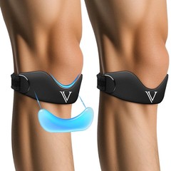 Silicone Patellar Tendon Support Strap 2-Pack, Knee Brace for Women Men