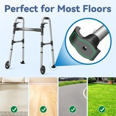 Folding Walker with 2 Skis and 5″ Wheels, Lightweight Walker for Seniors. 350 lb
