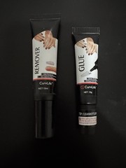 Curvlife Semi-Solid Quick Dry 10g Nail Glue & 10ml Remover Kit + Cuticle Pusher