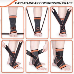 Compression Sleeves Ankle Support Foot Tendon Plantar Fasciitis for Pain Relief