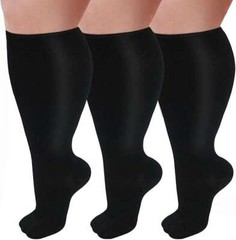 Plus Size Compression Socks 20-30 mmHg for Men Women Medical Stockings S-4XL NEW