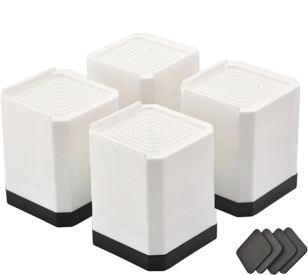 Furniture Risers Heavy-Duty Rectangular Adjustable Block Lift 1.5/3/4.3 in