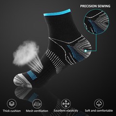 5 Pairs 30-40 mmHg Compression Socks – Knee High Support for Running & Sports