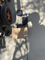 Quantum Q6 Edge 3 Stretto Power Wheelchair Orange/Black Joystick Headrest