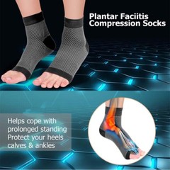 Foot Plantar Fasciitis Arch Support Compression Socks Ankle Heel Brace Copper CF