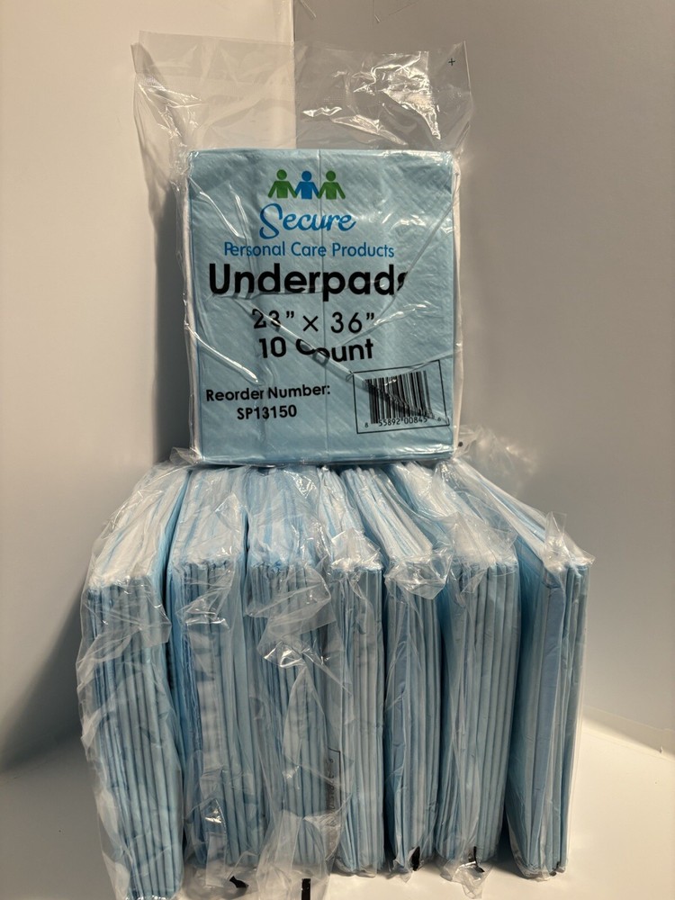 Secure Personal Care SP13150 Underpads 80 Count 23in x 36in Sealed (box B)