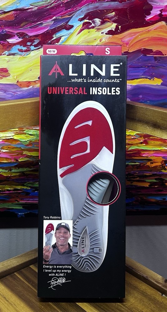 Aline Universal Insoles Arch Supports Unisex Small- M 6.5-7.5 W 7.5-8.5