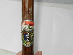 Vintage German Ice Pick Walking Stick Cane (Wanderstock) w/ Badges 32″ N86J