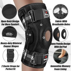 Adjustable Hinged Knee Brace Support for Pain Relief, Arthritis, Meniscus Tear,