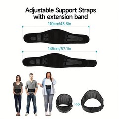 Heated Lower Back Brace for Back Pain Relief, Back Belt with Heating & Vibration