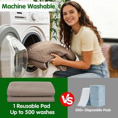 Bed Pads Washable Waterproof for Incontinence, Tuckable Underpads Stay in Pla…