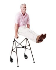 Light Weight 7LB Adjustable Rollator Walker Foldable 330LB Capacity for Seniors
