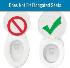 Slip-Resistant 5-Inch Raised Toilet Seat for Enhanced Safety – White Plastic