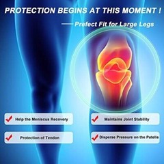 Nvorliy Plus Size Knee Brace Extra Large Adjustable Knee Support 7XL-8XL