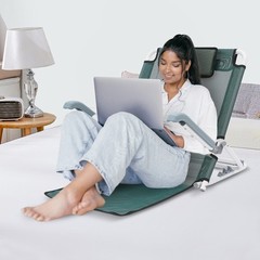 Adjustable Bed Backrest Support, Foldable Sit-up Back Rest with Armrest