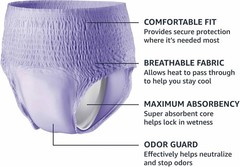 Amazon Basics Postpartum Incontinence Underwear for Women, Maximum Absorbency, F
