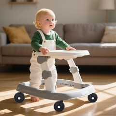 4pcs Baby Walker Replacement Wheels, Black Universal Casters Parts for