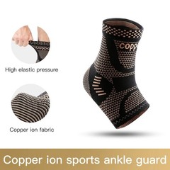 Copper Ankle Brace Silver Support Compression Sleeve Socks Foot Fasciitis Pain