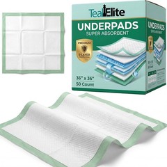 Teal Elite Chucks Pads Disposable Adult 36×36 50 Count