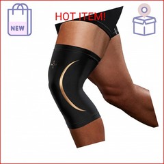Tommie Copper Knee Compression Sleeve (L/XL, Black), 15-20 mmHg, 4D Stretch & No