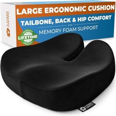 5 STARS UNITED Seat Cushion for Tailbone Pain Relief – Memory Foam Lifting Pi